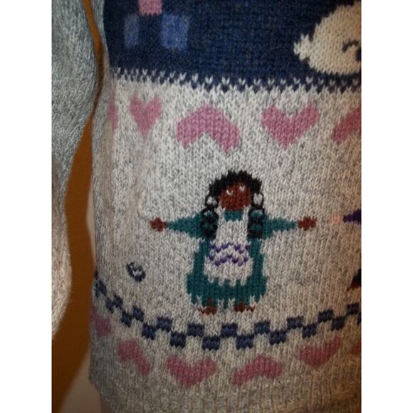 Woolrich Vintage Heather Gray Sampler Print Sweater M - Picture 10 of 12